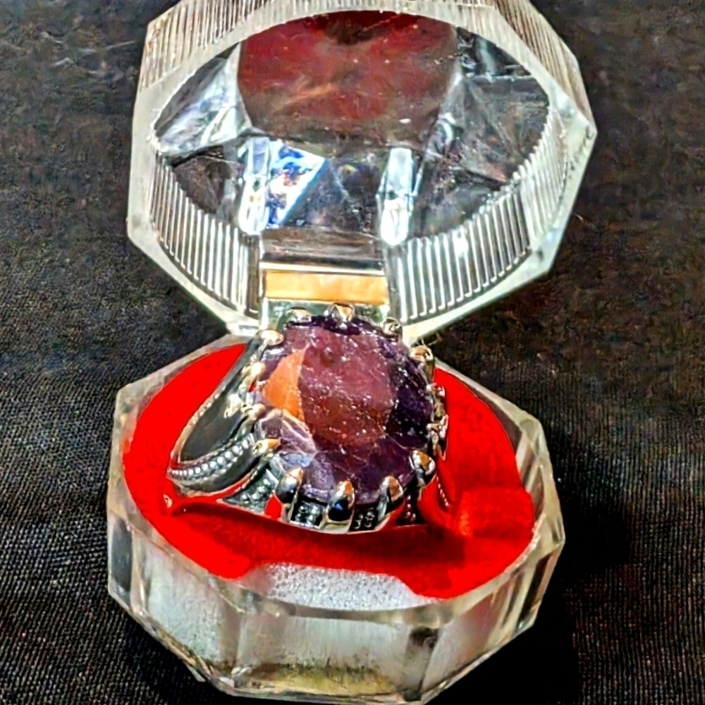 Natural Untreated Persian Ruby Gemstone Ring 12 925 Sterling Silver Handmade